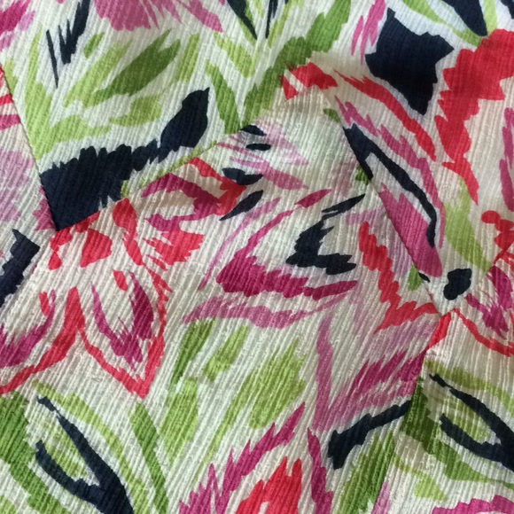 Nik+Zoe lined silk blend fit and flare floral midi - Picture 5 of 8